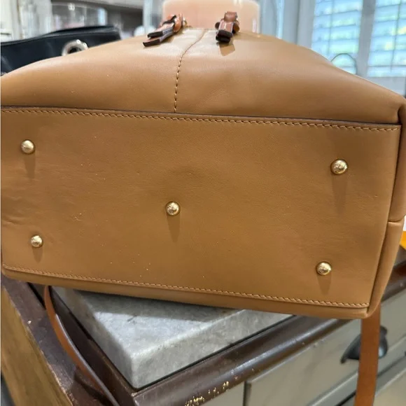 Dooney & Bourke Brown Leather Backpack - Picture 2 of 12